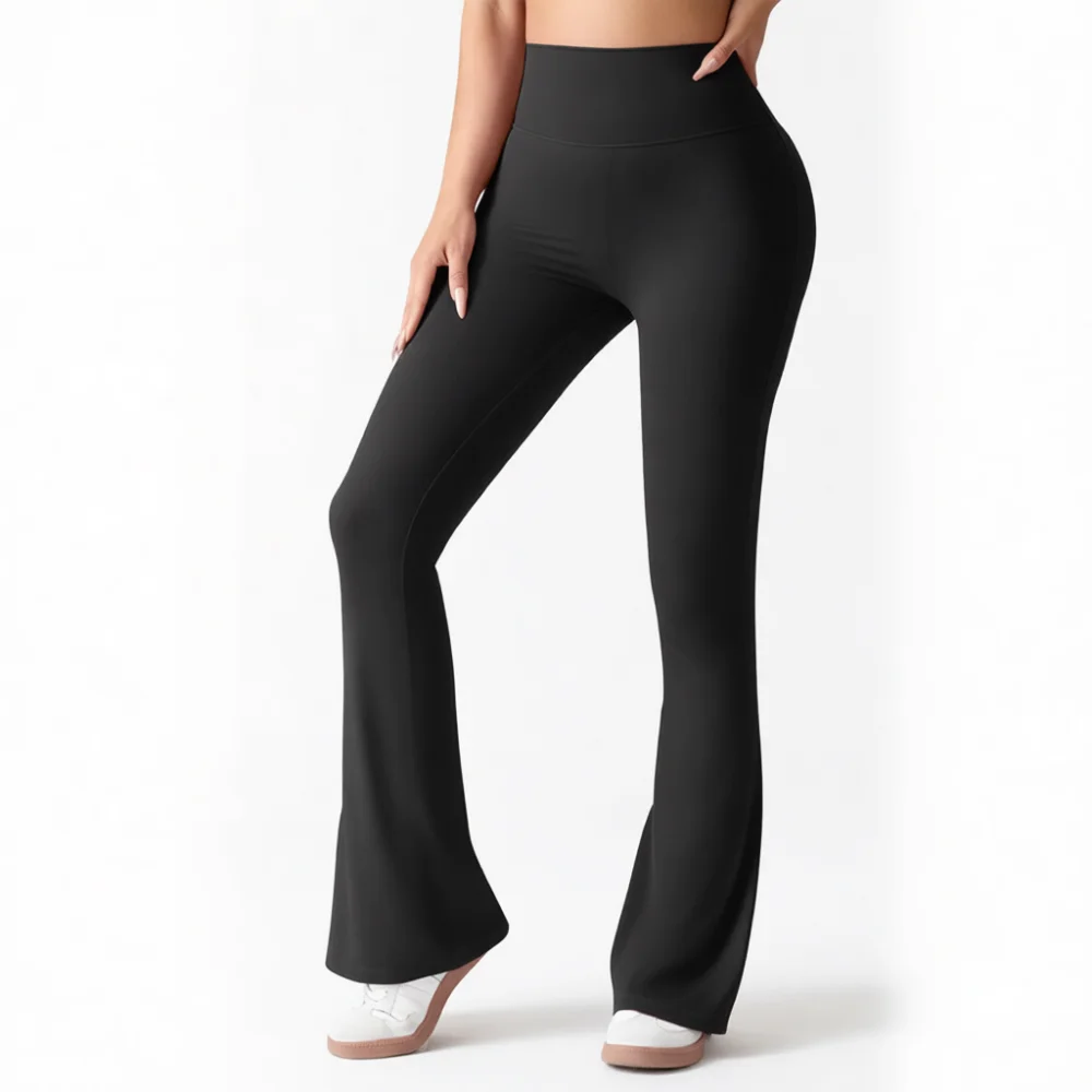 Women High Waisted Yoga Pants Flare Leggings Tummy Control Athletic Workout Bootcut Trousers Slim Fit Sports Gym Bottoms
