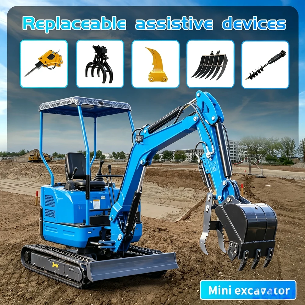 New Arrival Mini Excavator 1.5T With Thumb Clamp Can Be Added For Construction Farm Tractor Graafmachine Bager Europa Sale view 6