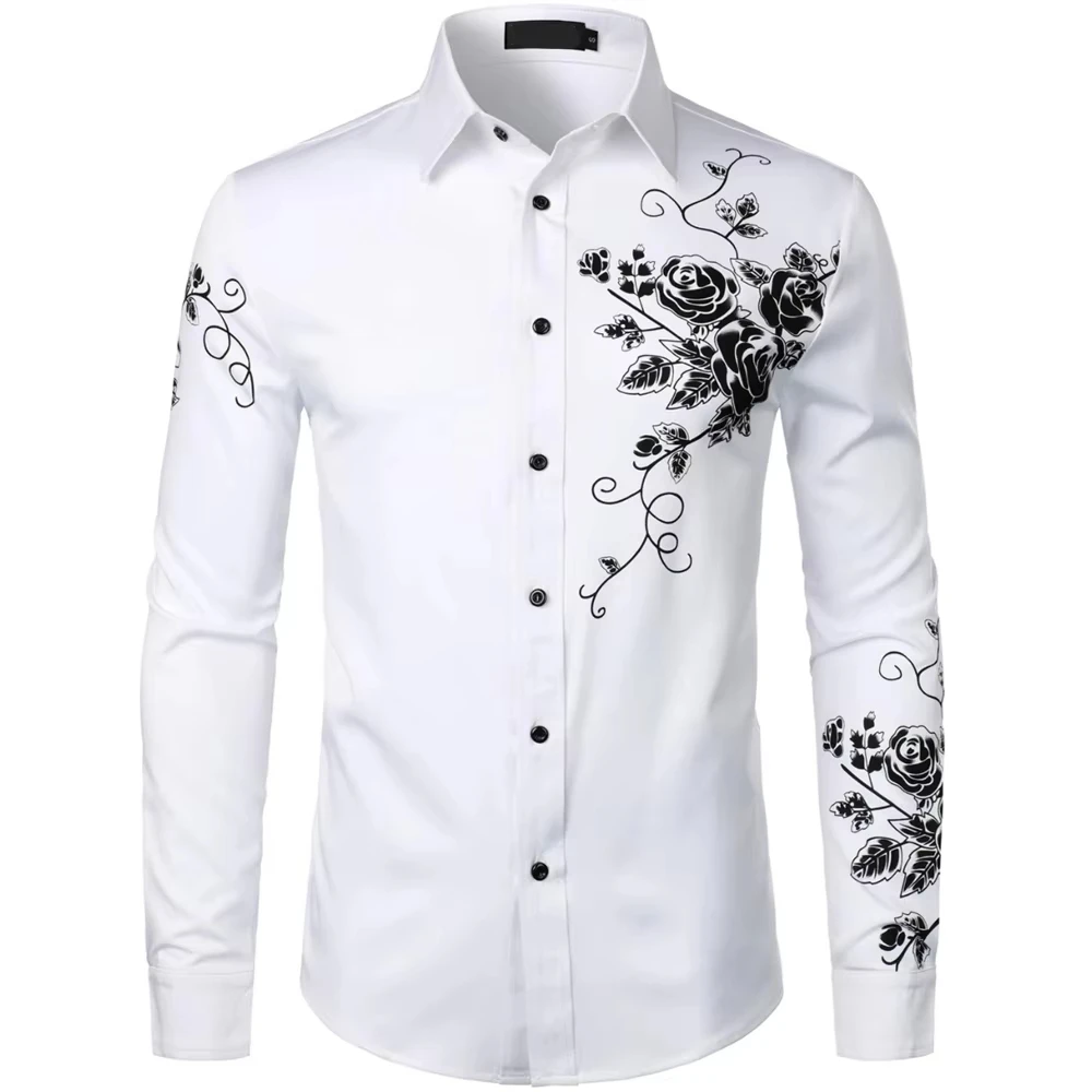 Men's spring and autumn casual long-sleeved shirts, handsome, fashionable and versatile new top