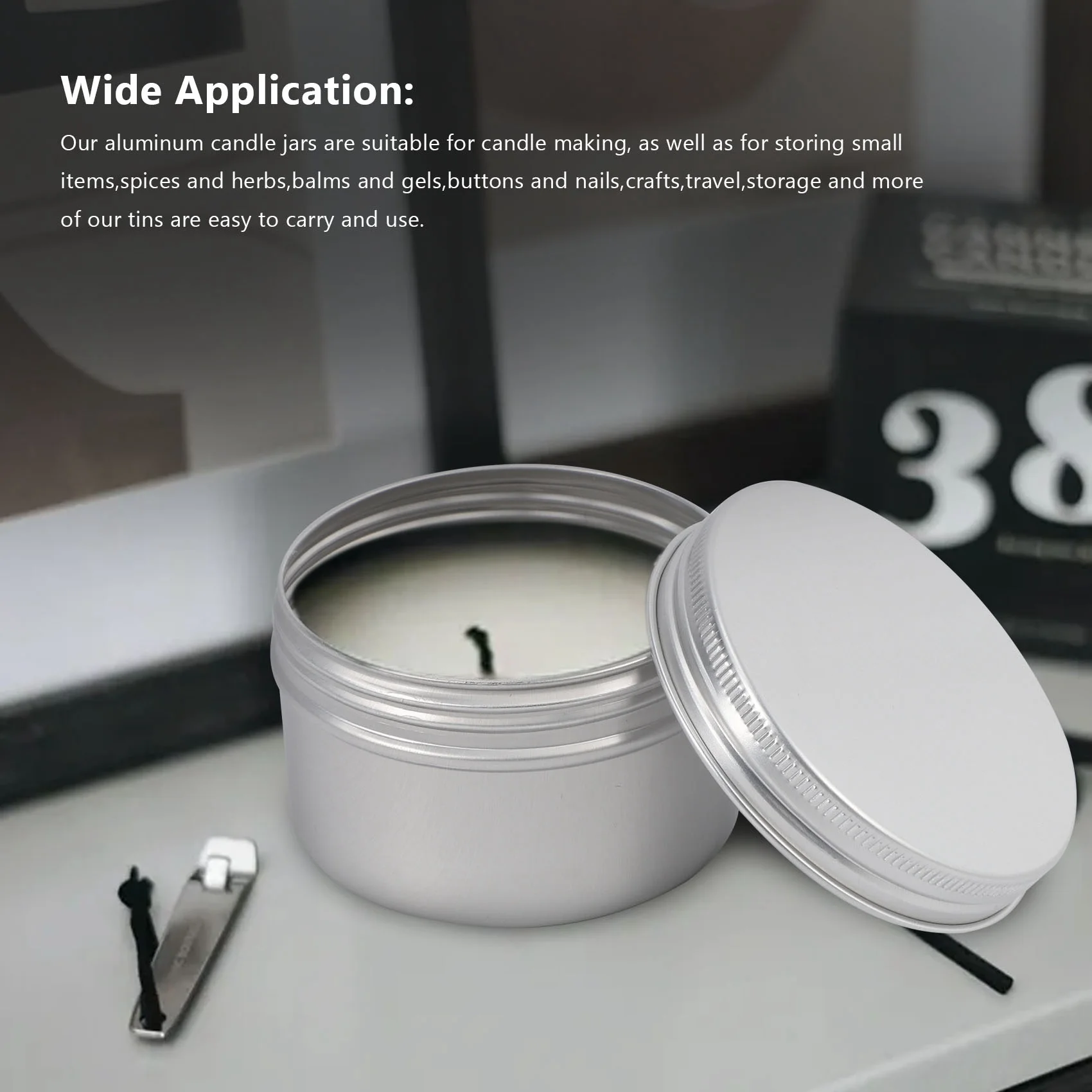 12Pcs 4Oz Metal Candle Tins for DIY Candle Making, Metal Tins with Screw Lids,for Candle Making,Crafts,Storage (Silver)