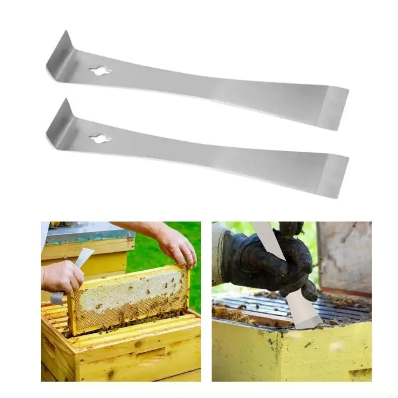 2Pcs Hives Scrapers for Colony Care Steel Hives Tools Beekeeping Scraper for Maintenance 