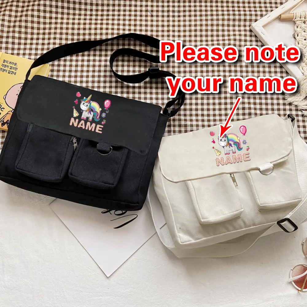 

Personalized Customized Name Messenger Pack Large Capacity Travel Bag Multifunctional Organizer Pouch Fashion Crossbody Bags