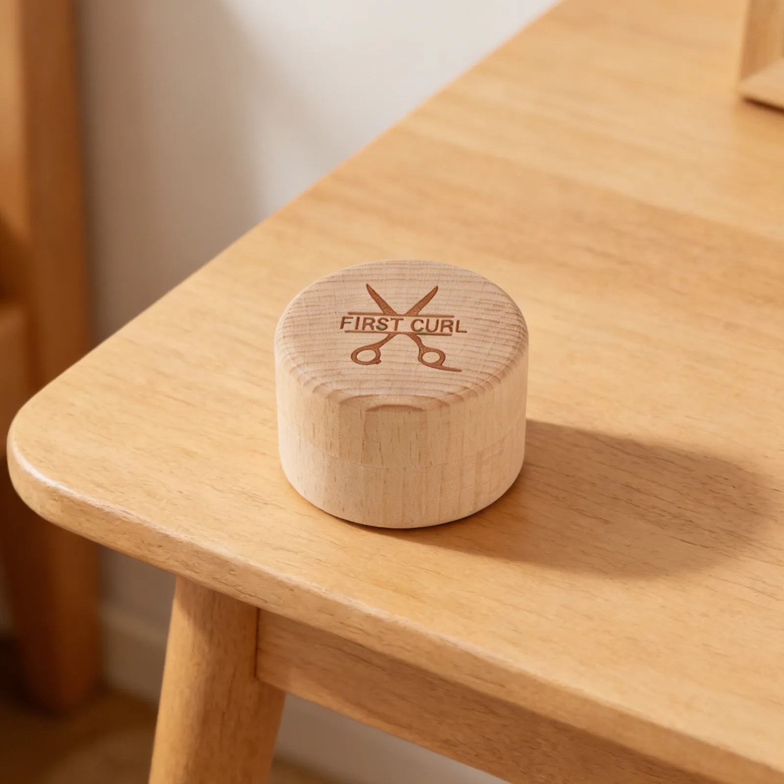 Baby First Haircut Curl Keepsake Box Wooden Baby Hair Storage Container Newborn Toddler Childhood Memory Shower Christening