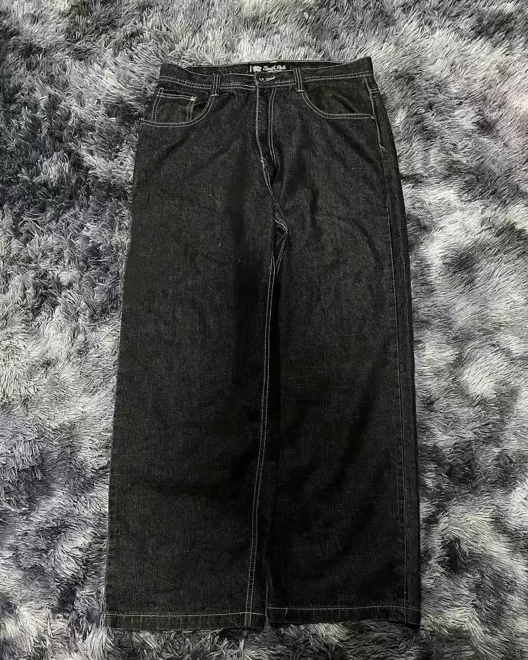 Harajuku Abbigliamento uomo Jeans moda di strada Ricamo Moda Pantaloni dritti a gamba larga Hip Hop Jeans casual larghi vintage per coppia