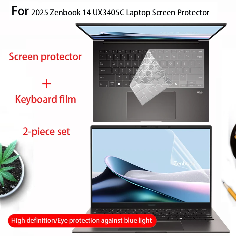 For ASUS Zenbook 14 OLED 2025 Computer Screen Protector 14 Inch UX3405C Keyboard Film UX3405M Laptop Privacy Protective Film