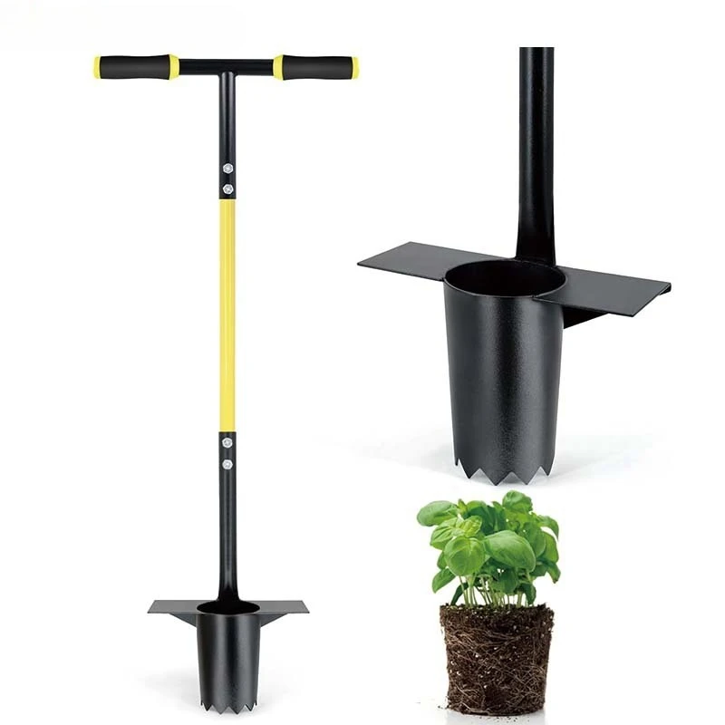 Lawn ventilator bulb planting tool multi-functional standing soil remover
