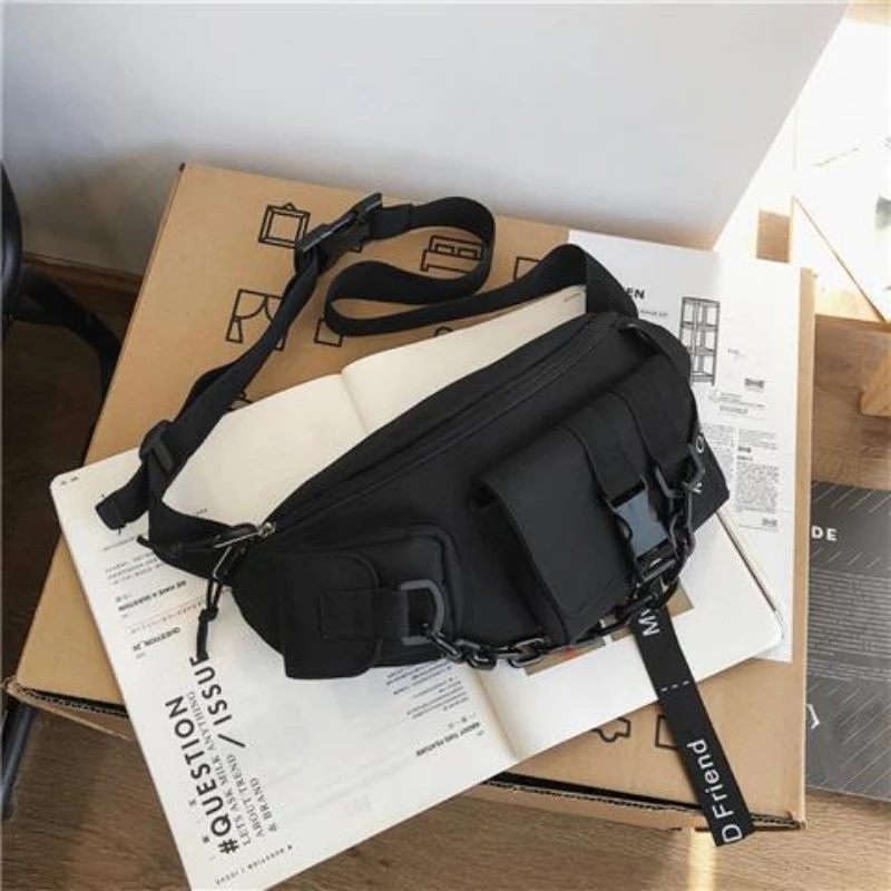 Vintage Casual All Match Shoulder Handbags Trendy Fashion Men Women Simple Crossbody Bag Cargo Femme Chest Bags Y2k Aesthetic