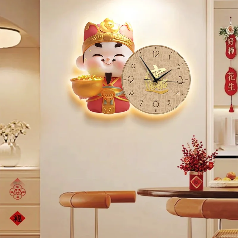 Chinese Living Room Wall Clocks Art Mural Interior Aesthetic Creative Wall Watch Chinese Conference Horloge Home Decoration