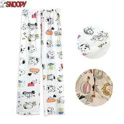 New Snoopy Pajama Pants for Women Casual and Comfortable Fall Winter Home Costumes Street Wear Sleep Cute Underwear Girls Gifts