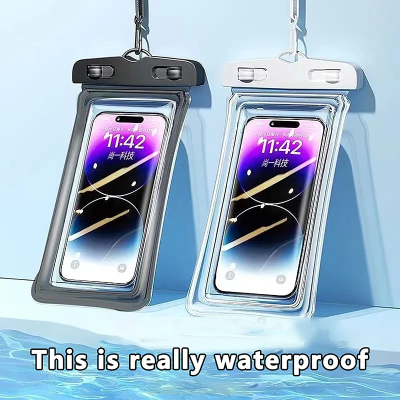 Mobile Phone Waterproof Bag With Touch Screen Swimming Self-sealing Bag Drifting Transparent Waterproof Mobile Phone Case