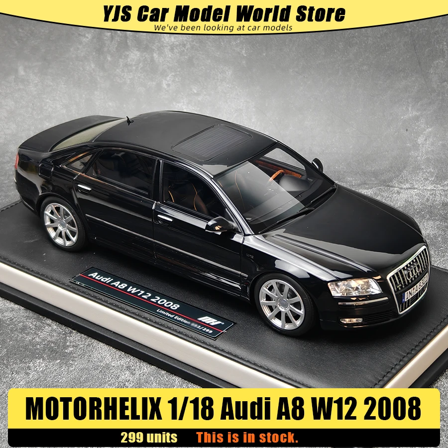 

MOTORHELIX 1/18 Audi A8 W12 2008 resin-sealed material car model static display piece limited to 299 units for collection