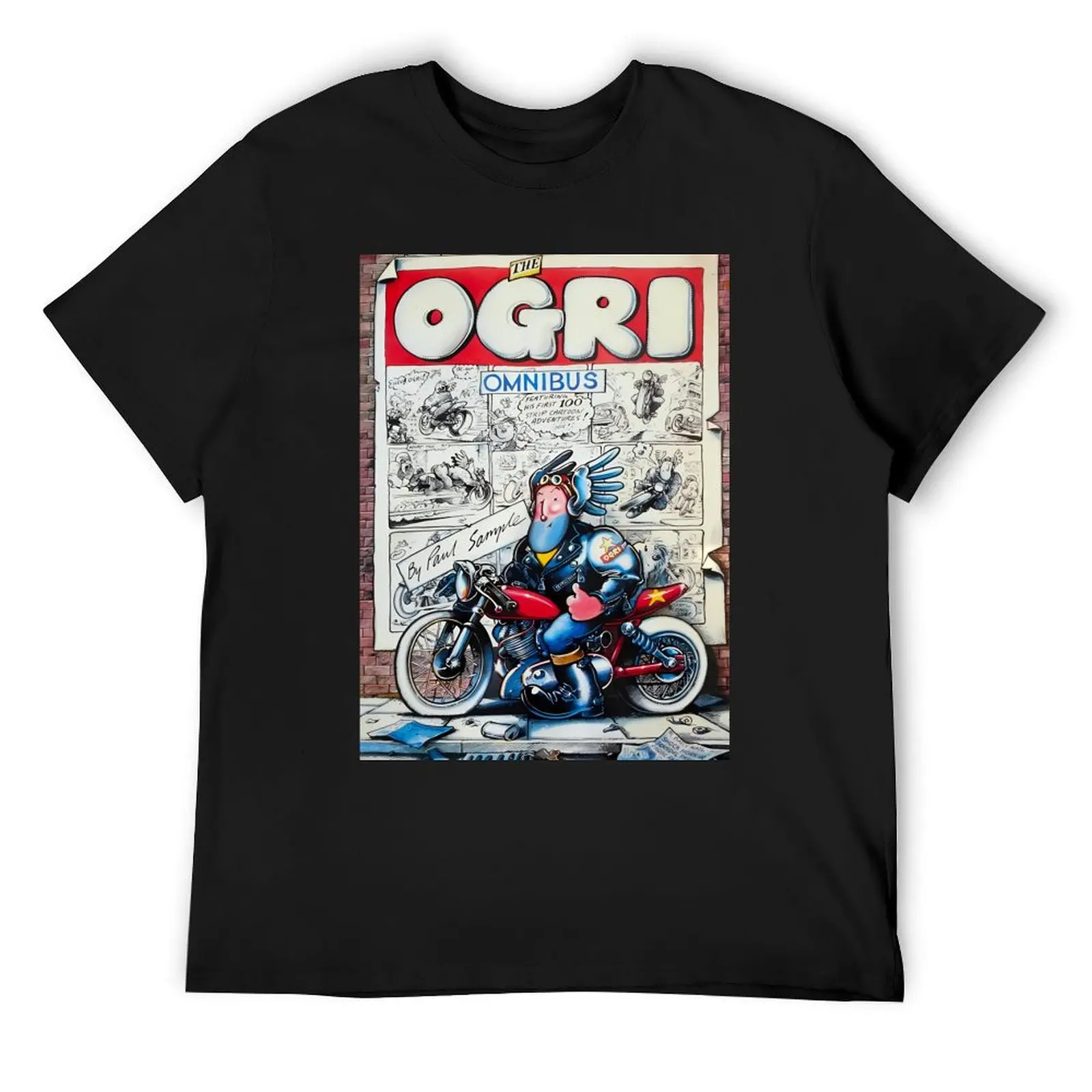 

Ogri Omnibus Cover Classic Comic Biker T-Shirt customs design your own funny gifts topping sweat shirts, men