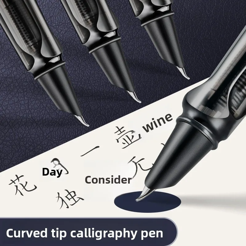 

1pc Plastic Matte Black 860 Fountain Pen EF Nib Frosted Green Stationery School Office Supplies Ink Pens