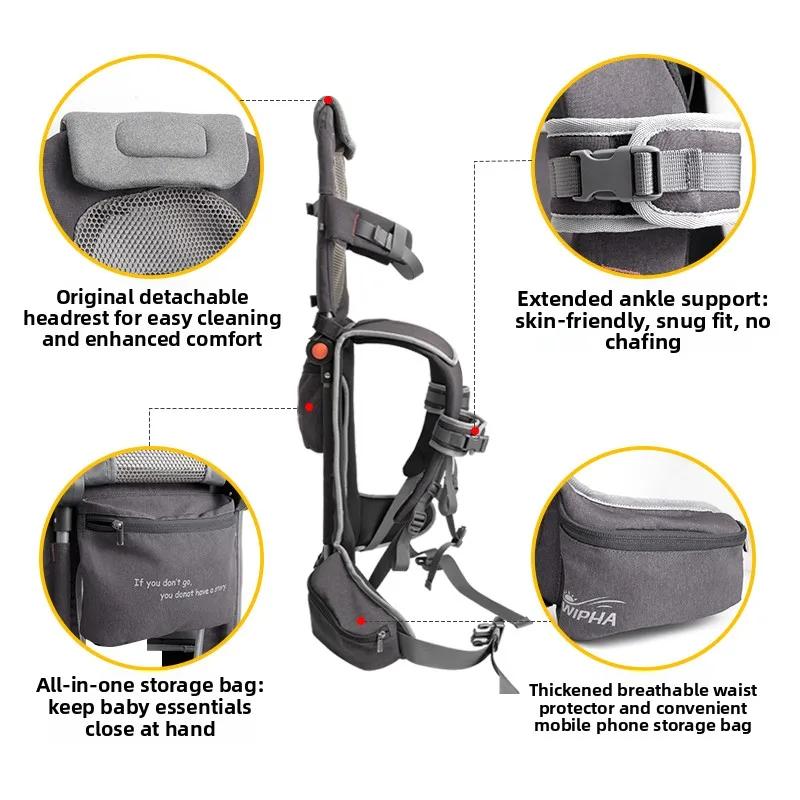 Children's Saddle Shoulder Seat Child Carrying Baby Artifact Mountaineering Outdoor Back Frame  Climbing Baby Carrier Backpack