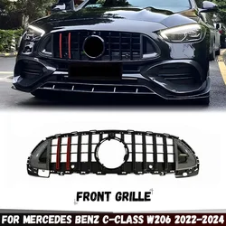 W206 Front Bumper Grille For Mercedes Benz C Class W206 2022 2023 C200 C220 C300 For Brabus Style Racing Grille