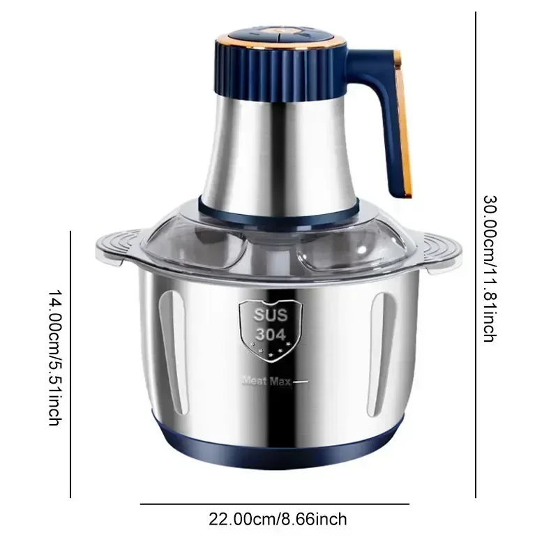 5L Electric Meat Grinders 304 Stainless Steel Food Crusher Multifunctional Vegetable Slicer Chopper Mincer Baby Food Processor image 5