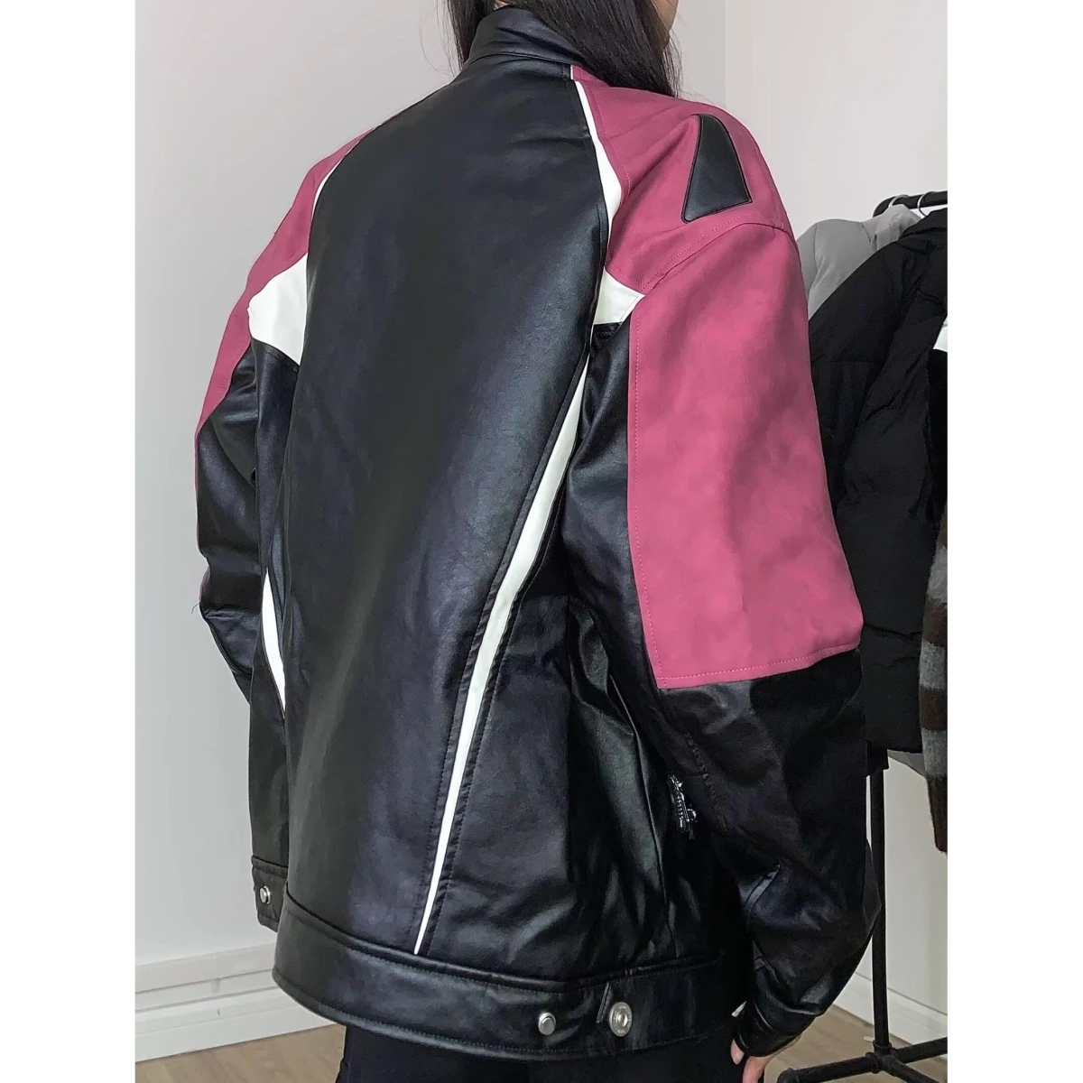 

Loose Fit Men's Jaet 2024 Spring Autumn Sli Harajuku Hong Kong Sle High Street Faion Korean Version Cuffed Sve