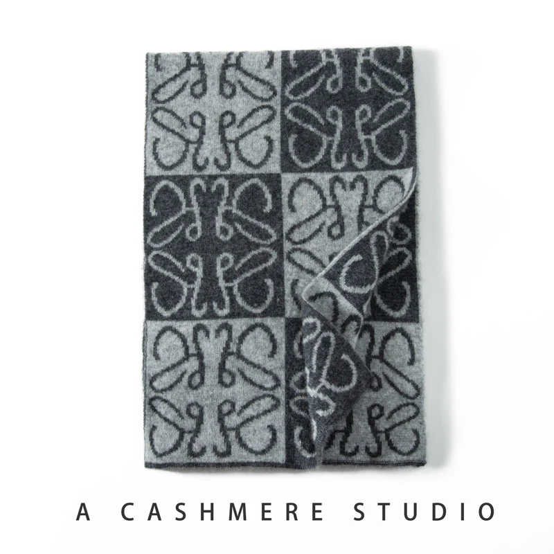 

ZYCZCXX Autumn Winter High Quality 100 Cashmere Scarfs Knitted Jacquard Soft Kepp Warm Scarves Fashion Men Women Neck Scarf Gift