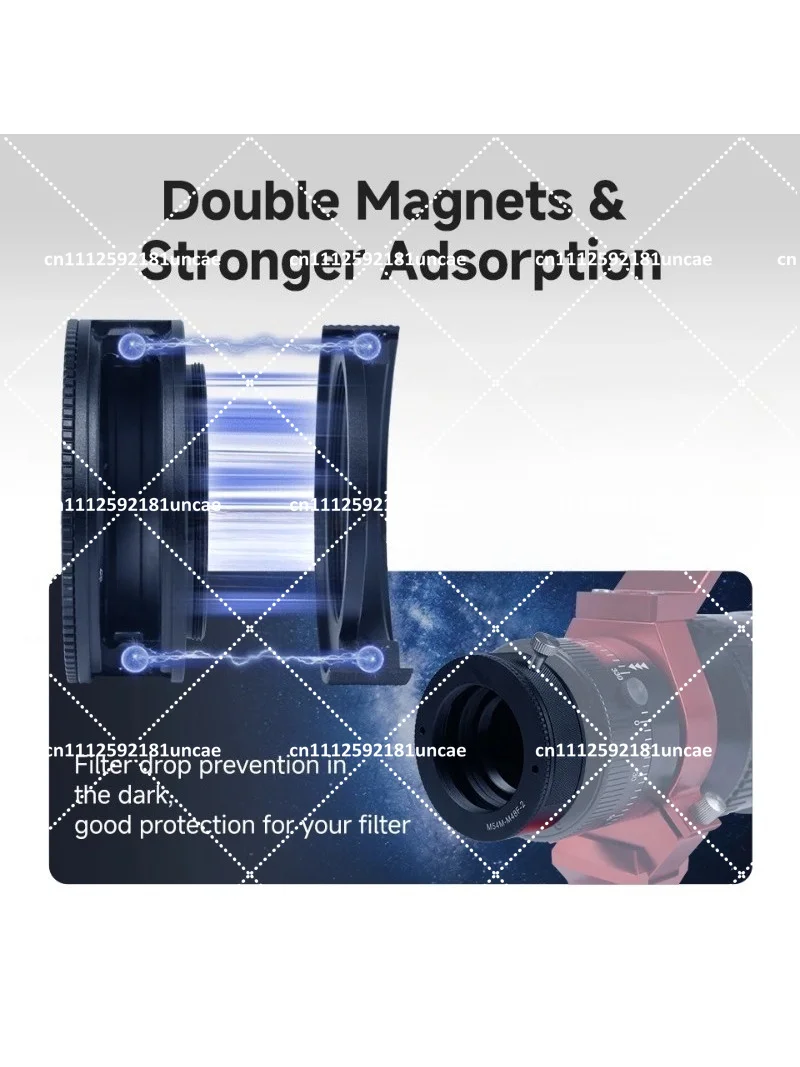 Professional Dual Magnet Filter Drawer for M42/M54 Cameras, Reinforced Dual Bracket for Deep Space Telescope Photography