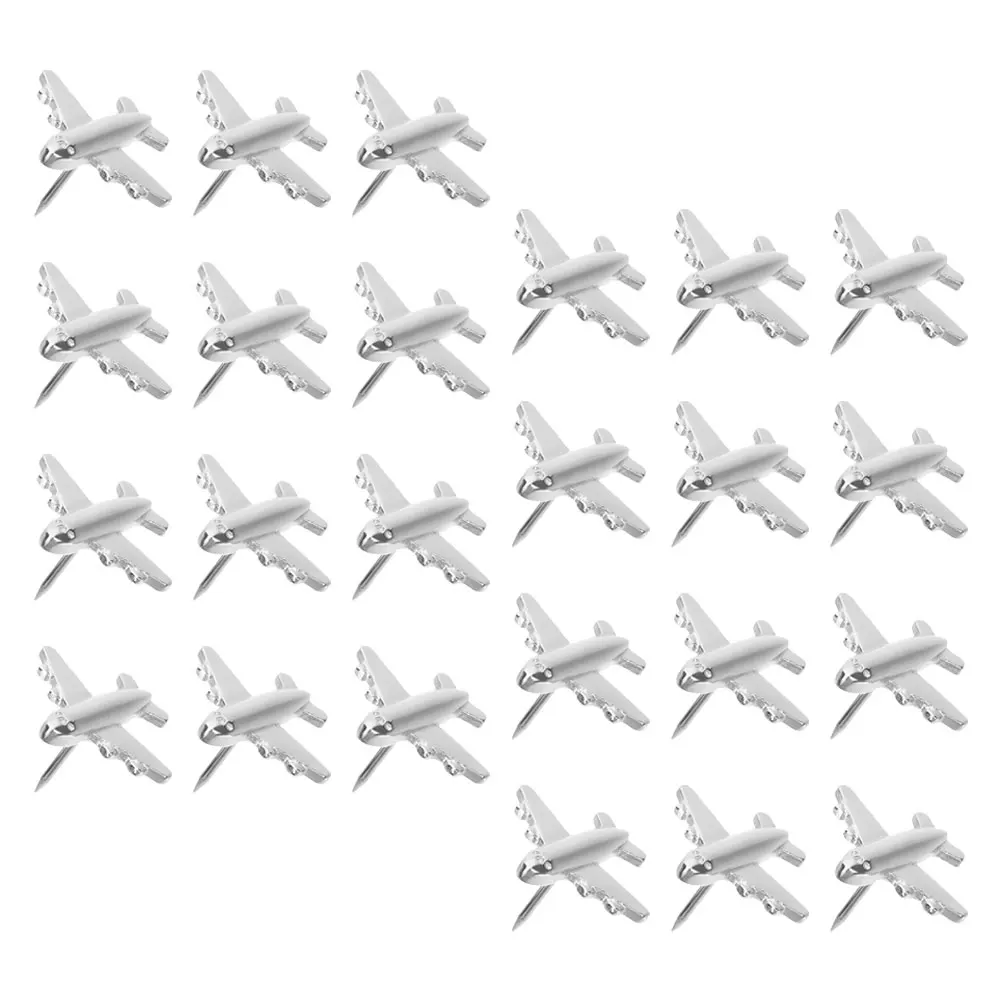 

24pcs Silver Metal Sturdy Pushpins Pushpins Thumbtacks Pushpin for Photos Maps Calendars Corkboard Wall Decor