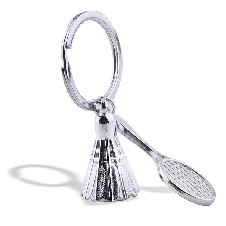 

100Pcs Badminton And Racket Key Chain Shuttlecock Keychain Key Ring For Birthday Gifts New Mode Style Gifts Accessories