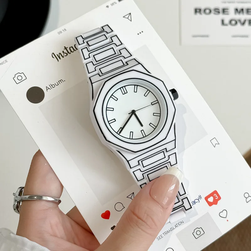Reloj de Cuarzo con Correa de Silicona, Casual, Simple y Moderno para Hombre y Mujer