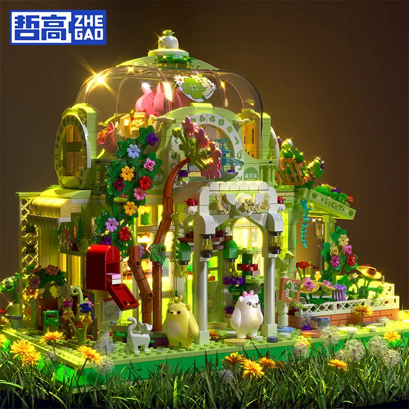 Succulent plant series  Violin  Music box  botanical garden Building Blocks Model Decoration Puzzle Assembly Toys For Gift