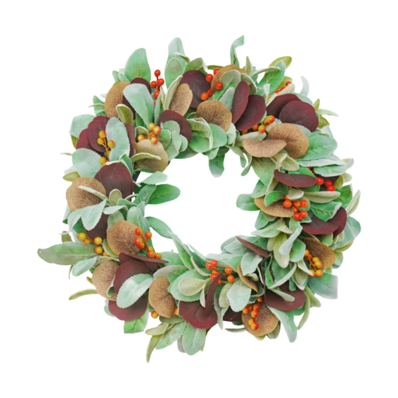 

Венок осеннего урожая, реалистичный венок из искусственных ягод для дверных каминов, стены 15UB
