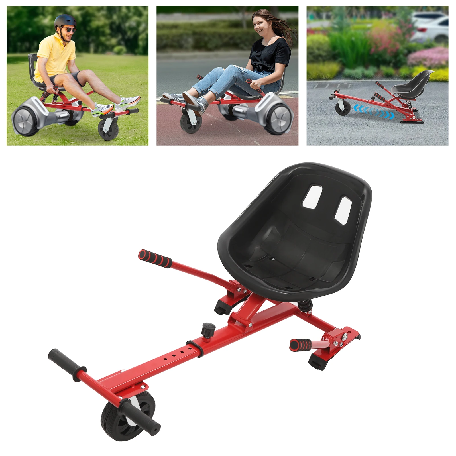

Adjustable Balancing Scooter Steel Seat,Red Seat Attachment Fits 6.5-10 inches Balancing Scooter