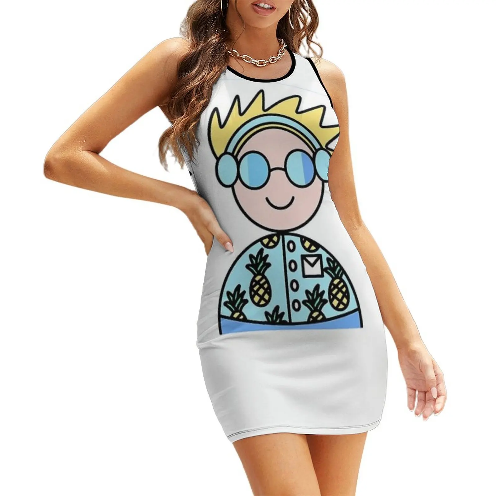 เสื้อยืดแขนกุด ชุดเดรสลำลอง ชุดราตรี ชุดเดรสผู้หญิง ชุดเดรสวันเกิดสำหรับผู้หญิง