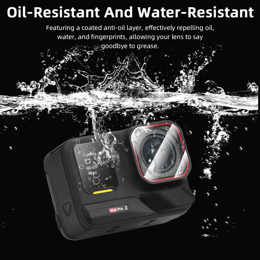 Flymile كاميرا طبقة رقيقة واقية ل Insta360 Ace pro 2 غطاء شاشة HD رقيقة جدا وحساسة ملحقات الكاميرا فيلم المقسى