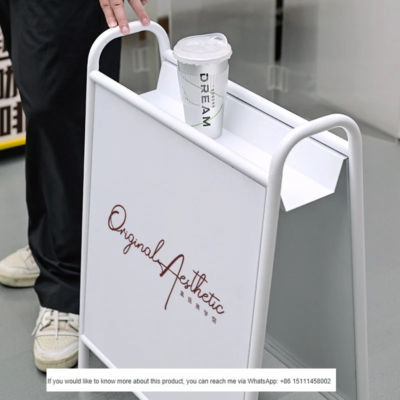 Customized Outdoor Rainproof Double-sided Floor Display Sign for Bubble Tea Shop 70x50cm