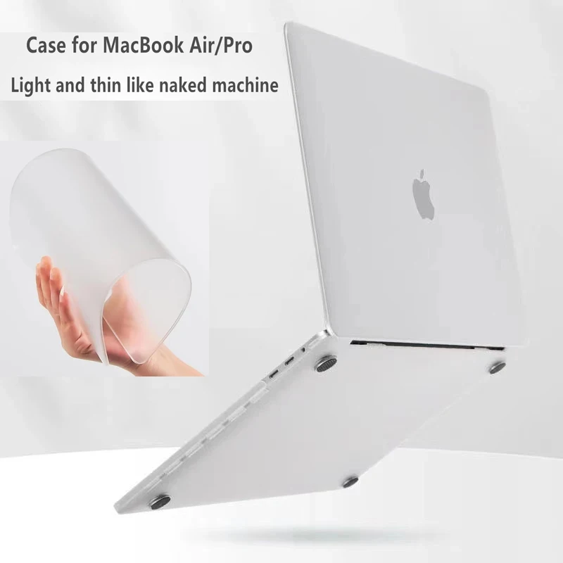 2023 New TPU Soft Laptop Case for Macbook Pro 14 Case Mac book Air 13 M1 M2 Air 13.6 Cover for Macbook Pro 13 Thin as Bare Shell