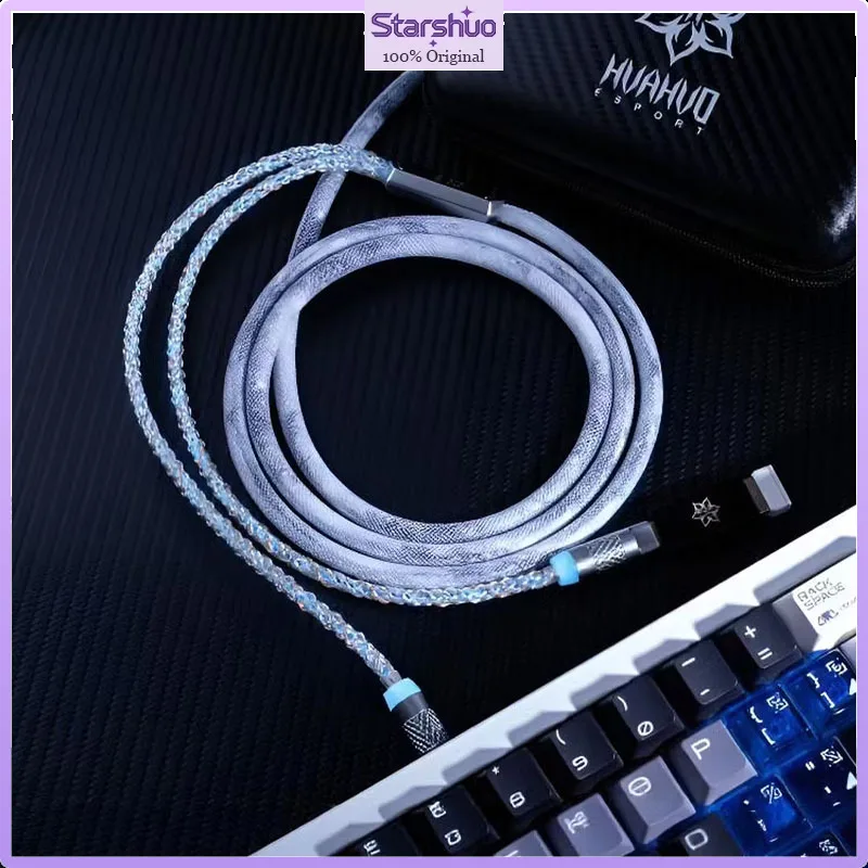 

HVAHVD ESPORT H Esports 1 to 2 Aviation plug in cable Full 8K Magnetic Mechanical Switch Keyboard Data Cable FPS PC Accessories