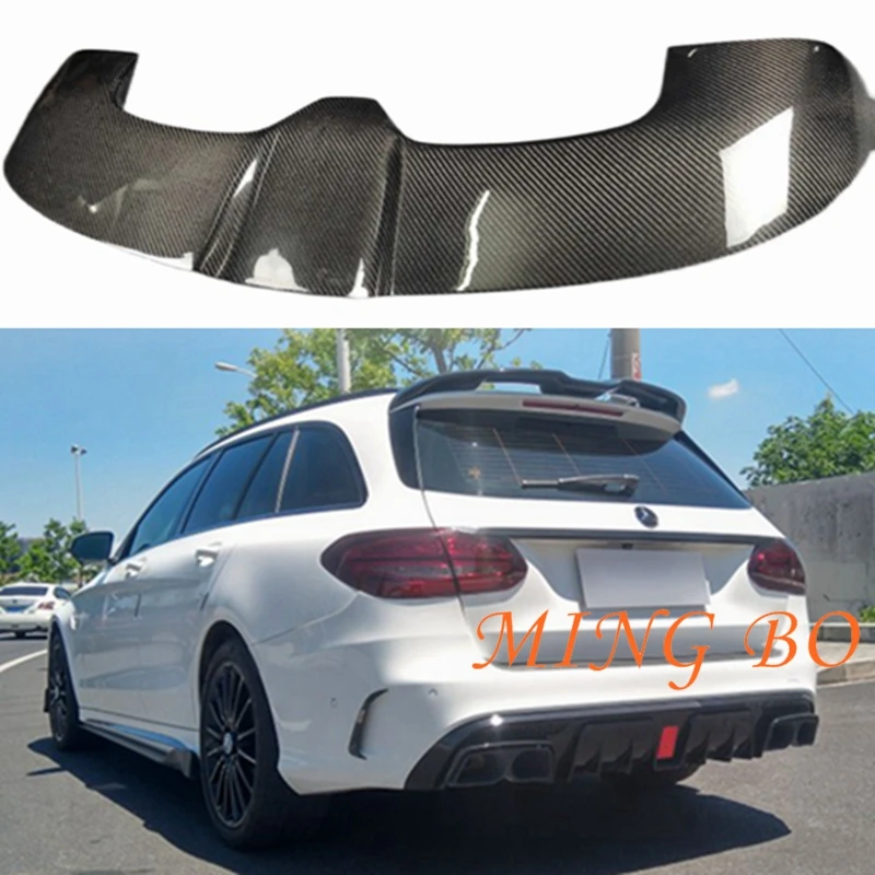 

FOR Mercedes Benz C Class W205 Travel version 5 Door Hatchback 2016 2017 2018 2019 Carbon Fiber Spoiler