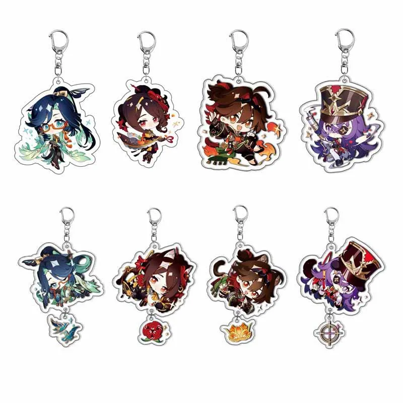 5/6/8pcs Anime Keychain Robin Aventurine Firefly Acheron Black Swan Key Ring Game Honkai:Star Rail Key Chain Jewelry Wholesale