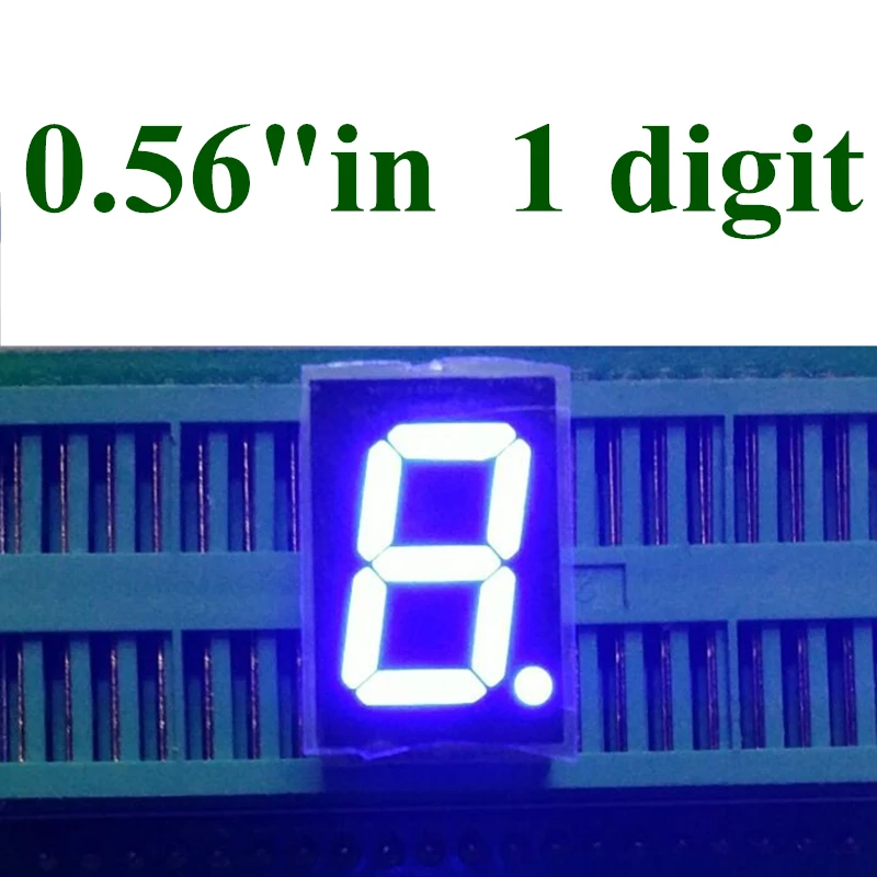 

20PCS BLUE LED Display 0.56 inch 1 Bit 7 Segment Digital Tube Plastic Metal Common ANODE(Nixie tube)