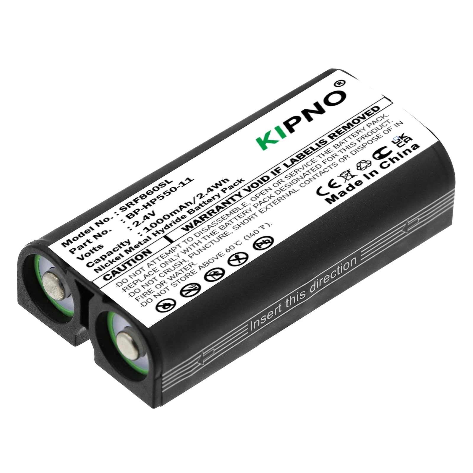2.4V 1000mAh Battery BP-HP550-11 for Sony MDR-IF245RK, RF4000, RF811RK RF810, RF810RK, RF840, RF850, RF860, RF925, RF970,RF970RK