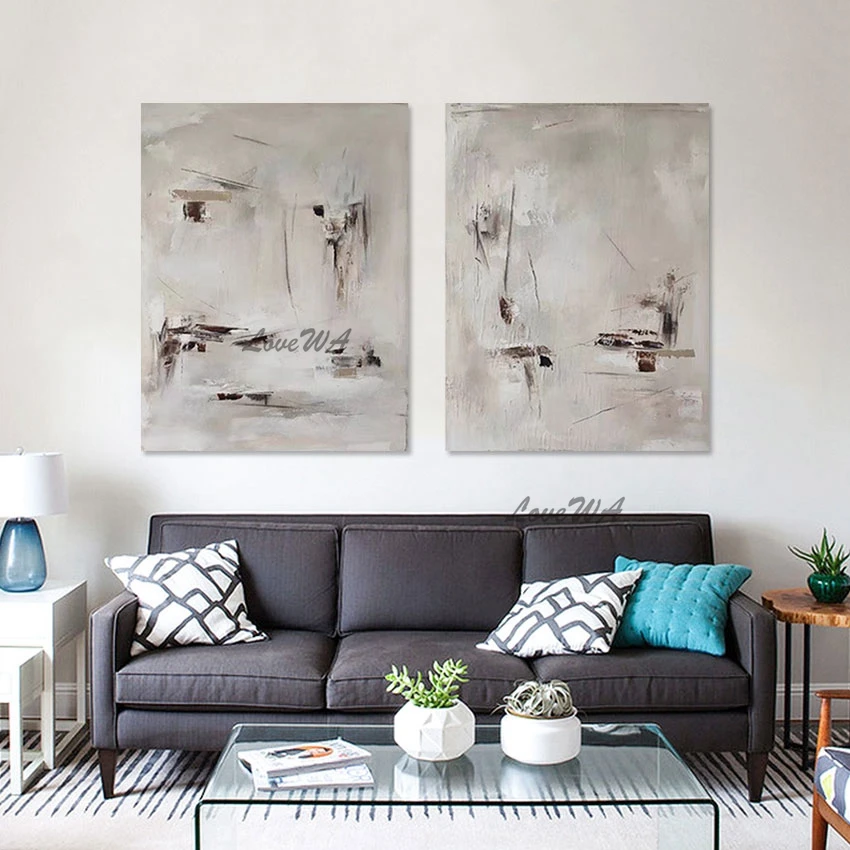 Living Room Decoration Acrylic Painting African Art Wholesale 2PCS Abstract Canvas Picture Artwork Gifts Frameless Wall Hanging