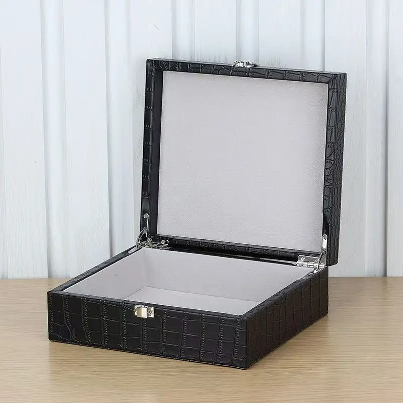 Confezione regalo di fascia alta Scatola portaoggetti in pelle PU di grande capacità per cinture, orologi, portafogli, carte, ecc.