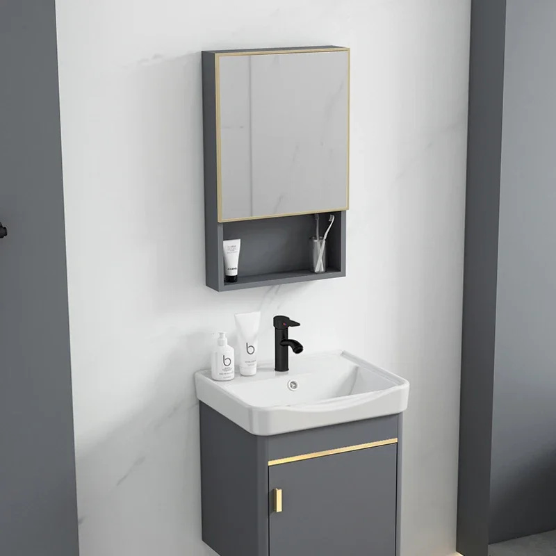 Corner Cabinet Storage Wc Furniture Bathroom Sinks Multifunction Home Double Washbasin Sink Base Luxury Kitchen