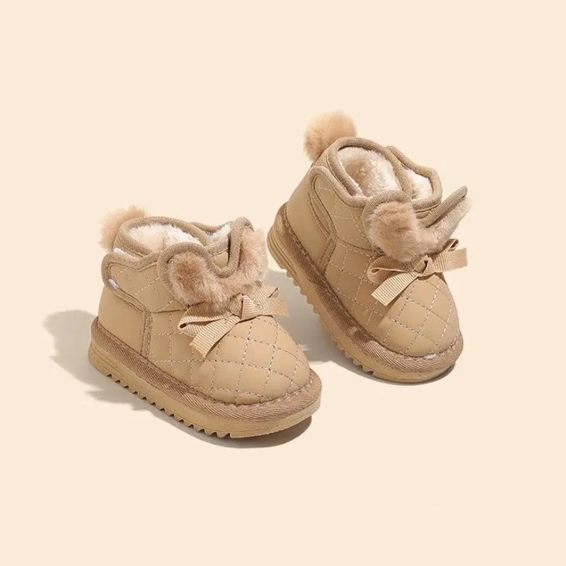 

Baby Girls Winter Princess Style Fleece Lined Warm Thickened Snow Boots Infant Cotton Shoes​
