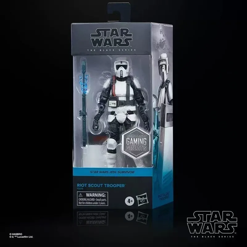 

Original Hasbro Star Wars The Black Series Jedi Survivor Riot Scout Trooper Anime Figure Toys Collection Ornaments