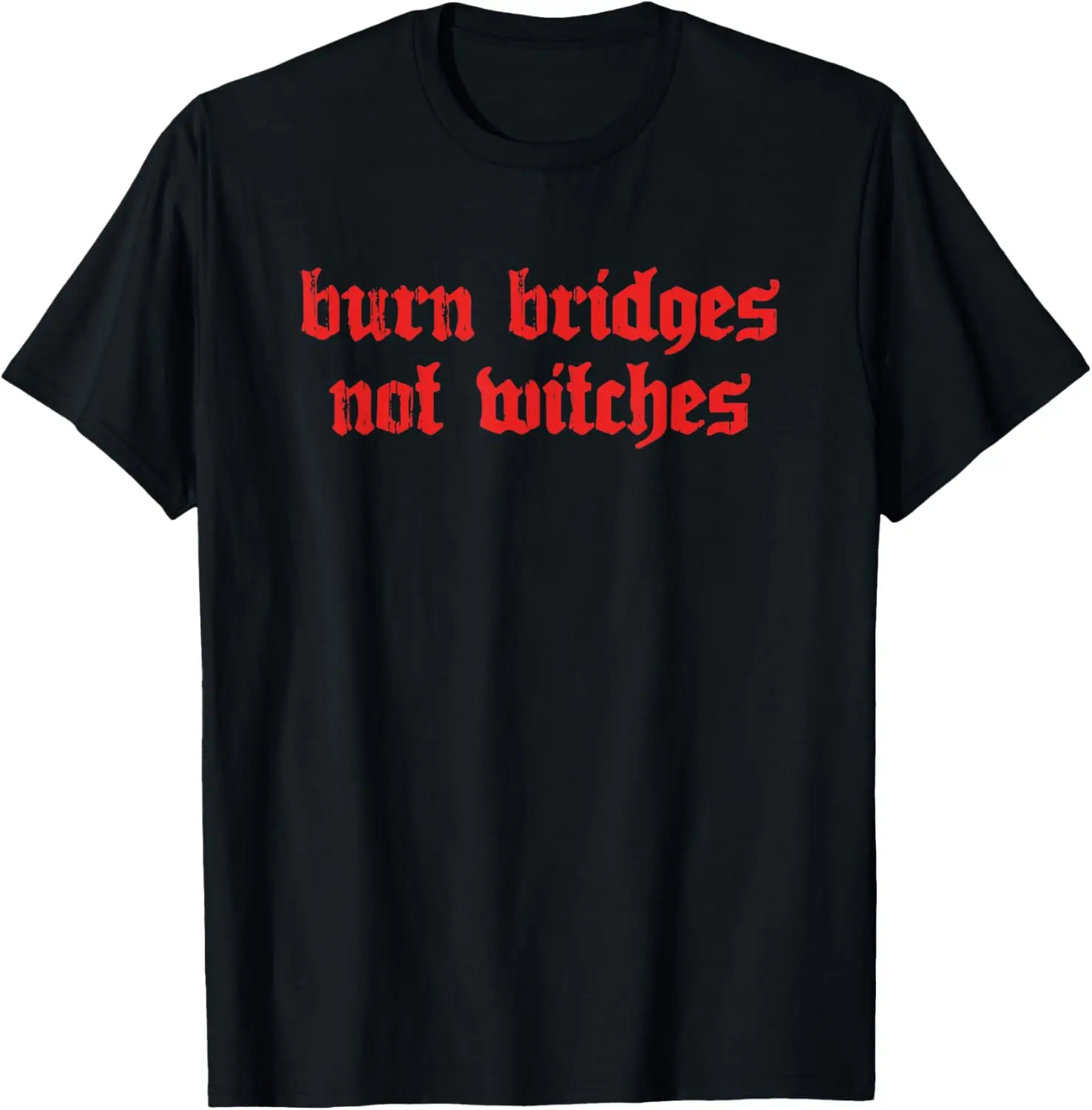 Soft Grunge Burn Bridges Not Witches Gothic Horror T-Shirt