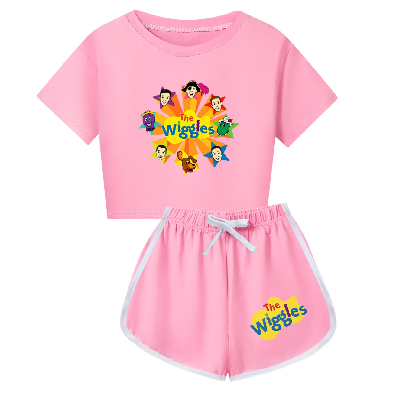 The Wiggles Jungen-Kleidungssets, Kinder-T-Shirts, Shorts, 2-teiliges Set, Teenager-Mädchen-Trainingsanzug, Baby-Outfits, Anzug, Urlaubsgeschenk 5748 – Detail 11