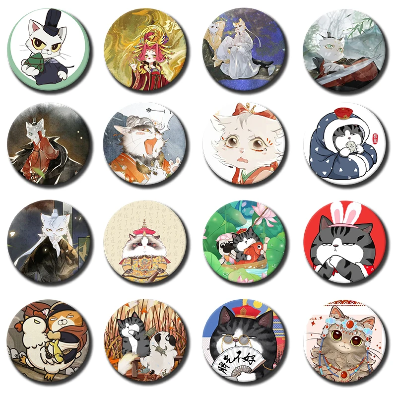 58mm 1PC Anime F-Forbidden City Imperial Cats Cosplay COSTUME Badge Pin SPTE Tinplate Brooch﻿ Prop Xmas Gilf