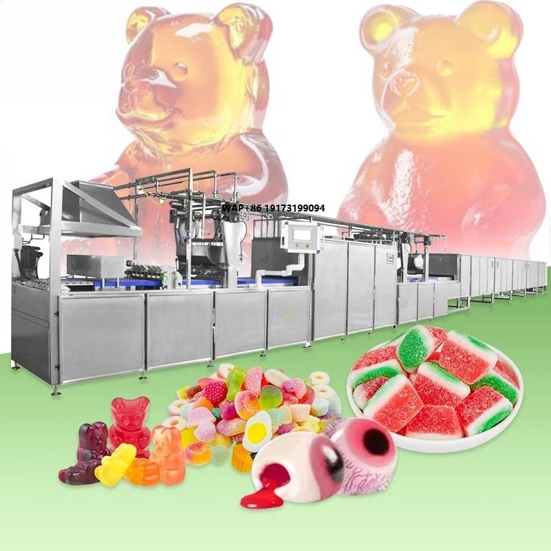 Máquina de Producción de Caramelos de Goma con Vitaminas y Almidón Vegetal, Línea de Producción de Bonbons en China