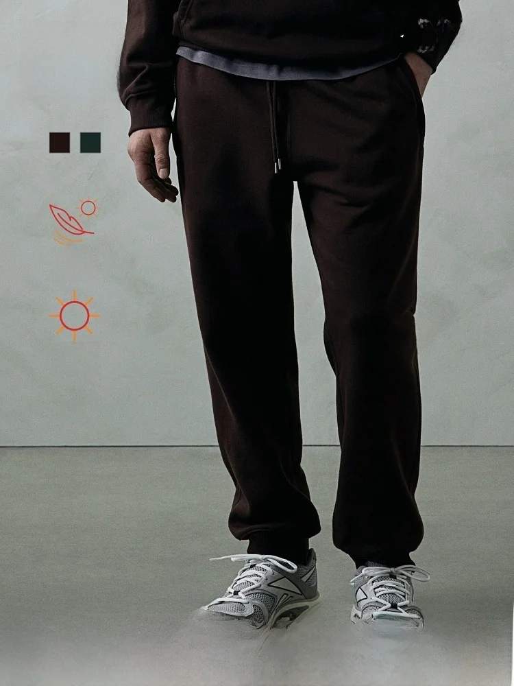

H&M Thermolite Men's Sports Pants Loose Fit mid Waist Long Cotton Polyester Blend Youthful Sle Everyday Wear Autumn Season