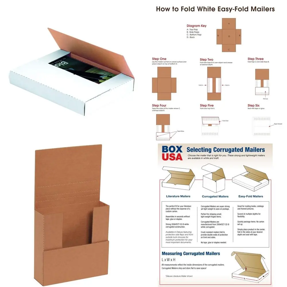 

7.5x7.5x2 Inches Cardboard Mailers, Pack of 50