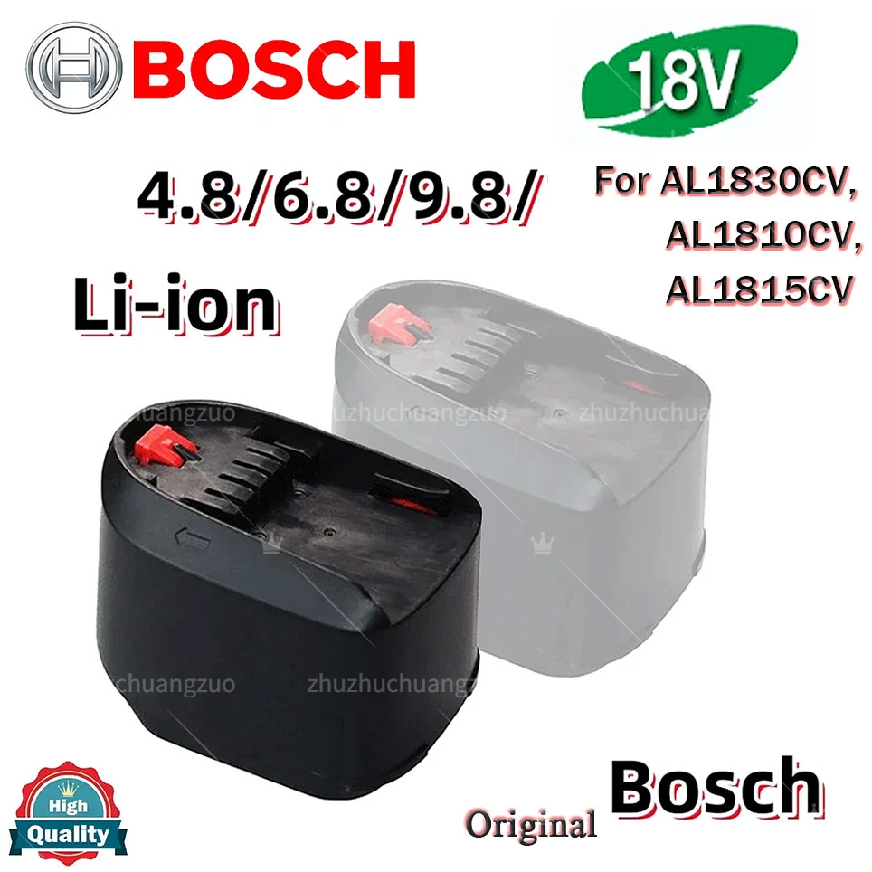 

For Bosch 18V 4800mAh 6.8AH 9.8AH Replacement Battery for PBA PSB PSR PST Rechargeable Screwdriver Batteries AL1830CV AL1810CV